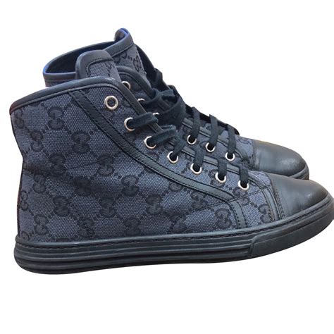 Gucci monogram high top sneakers